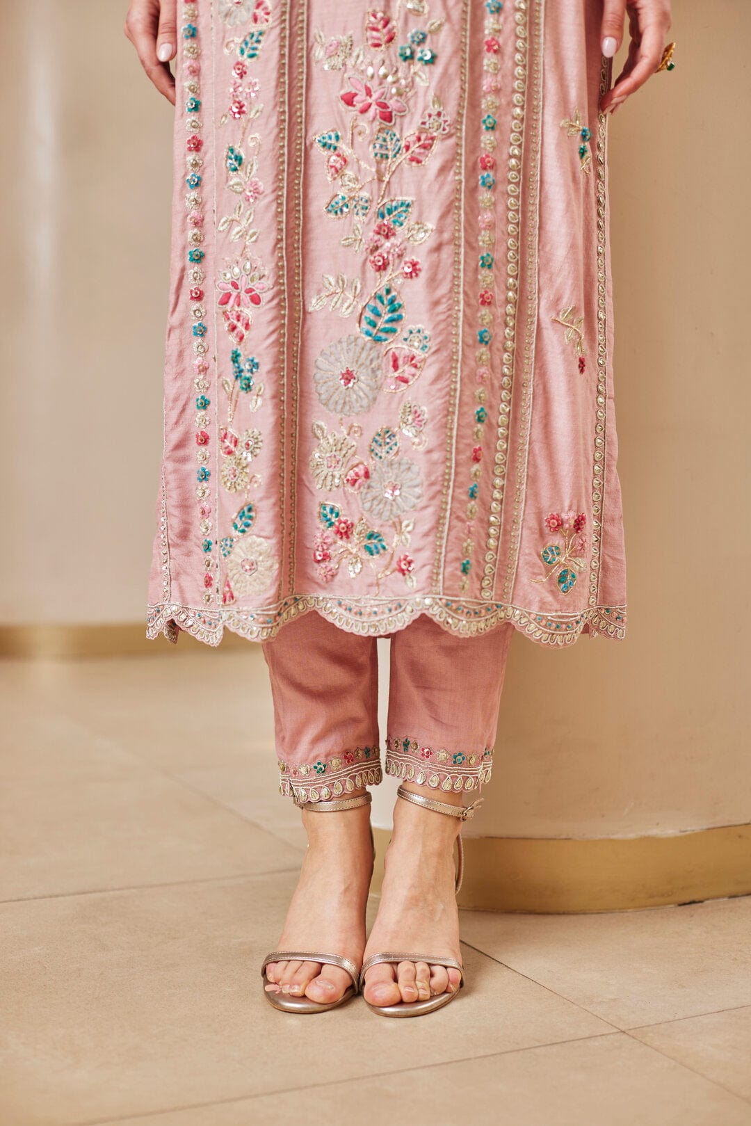 Soft Berry Embroidered Suit