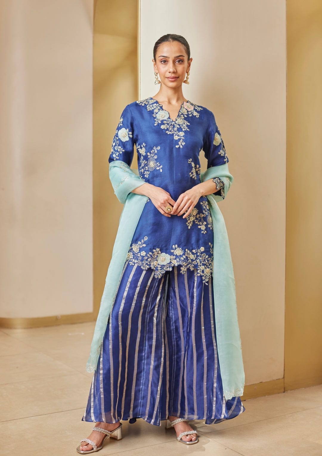 Midnight Blue Sharara Suit