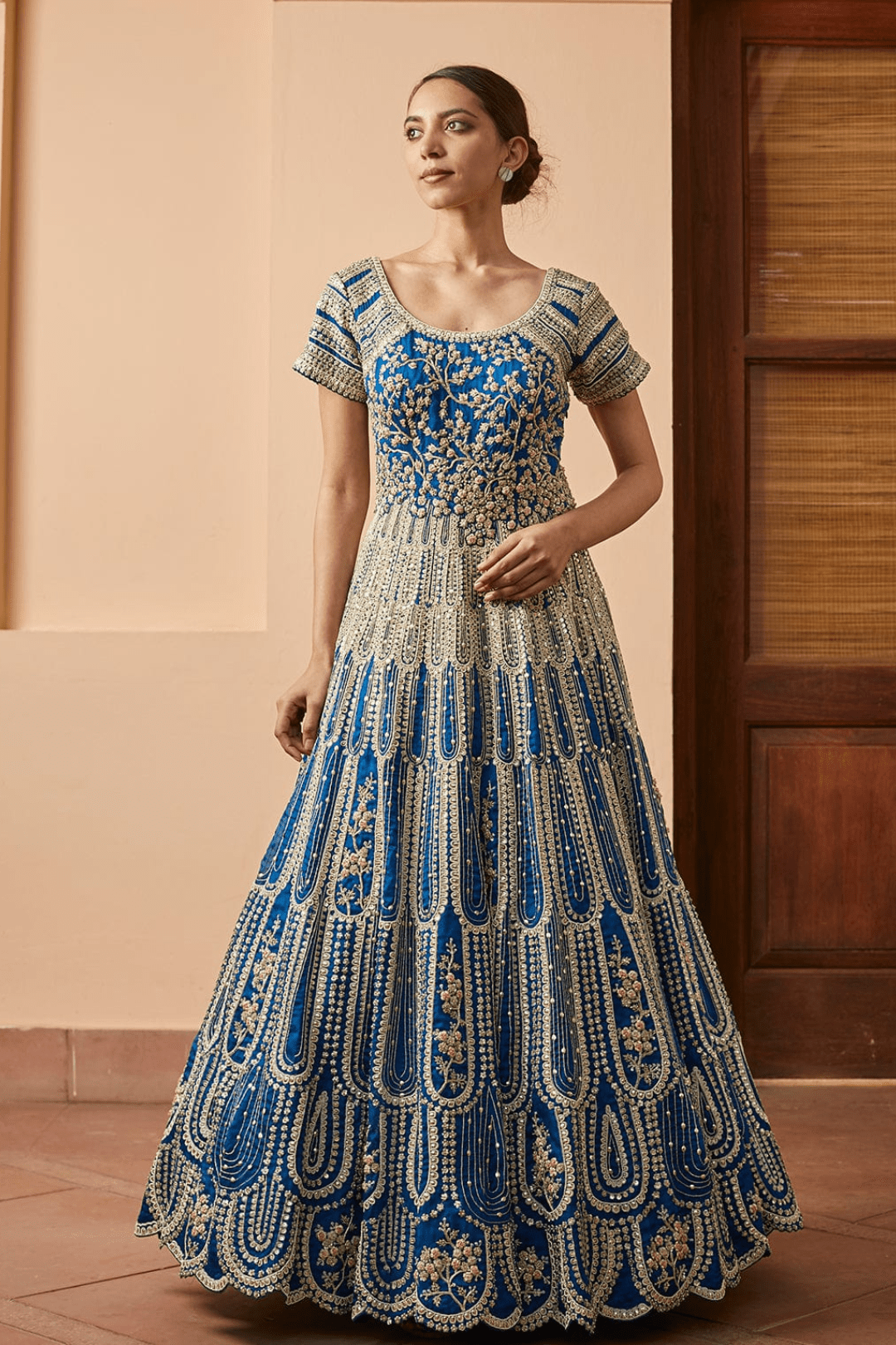 Leher Optical Embroidered Gown