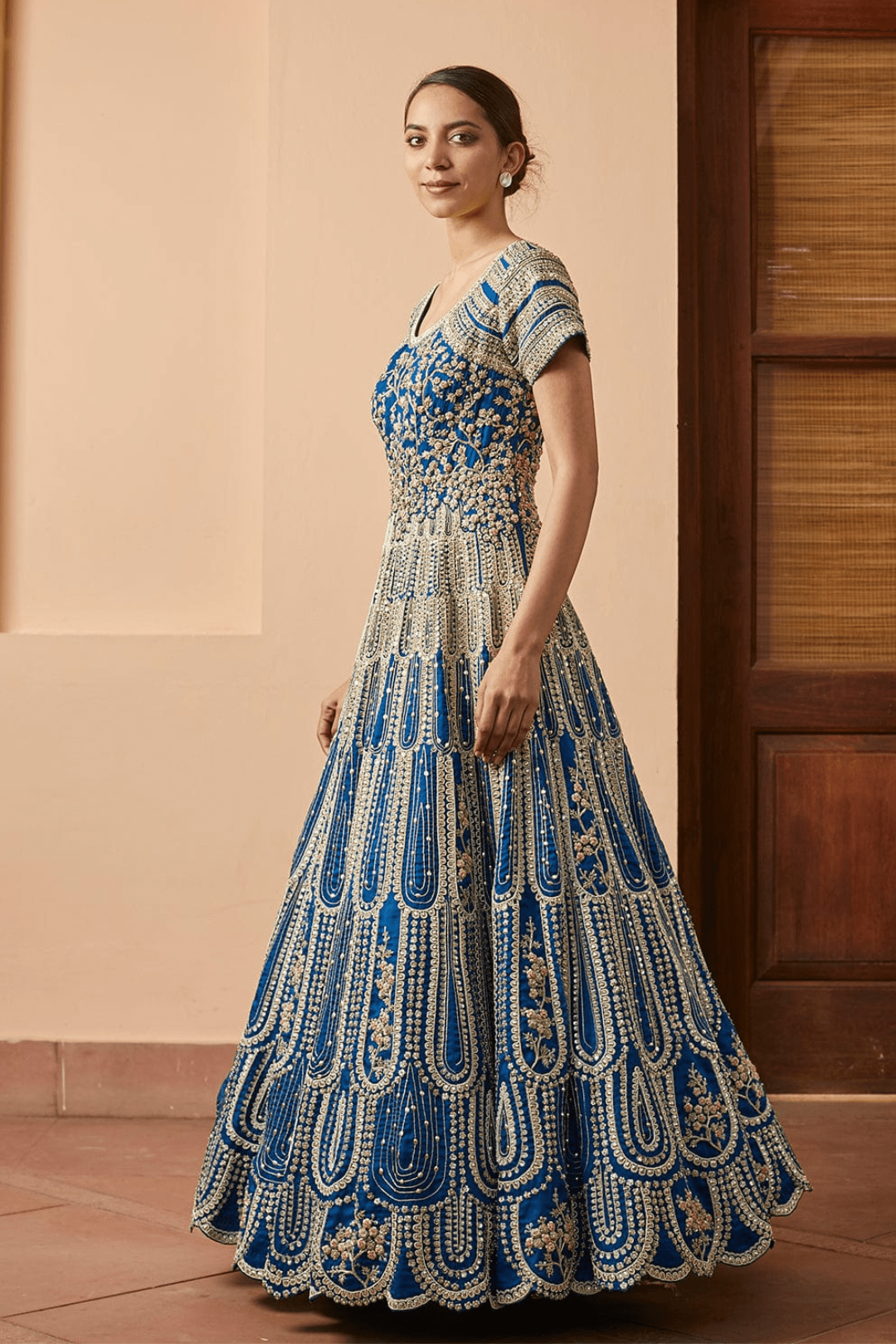 Leher Optical Embroidered Gown