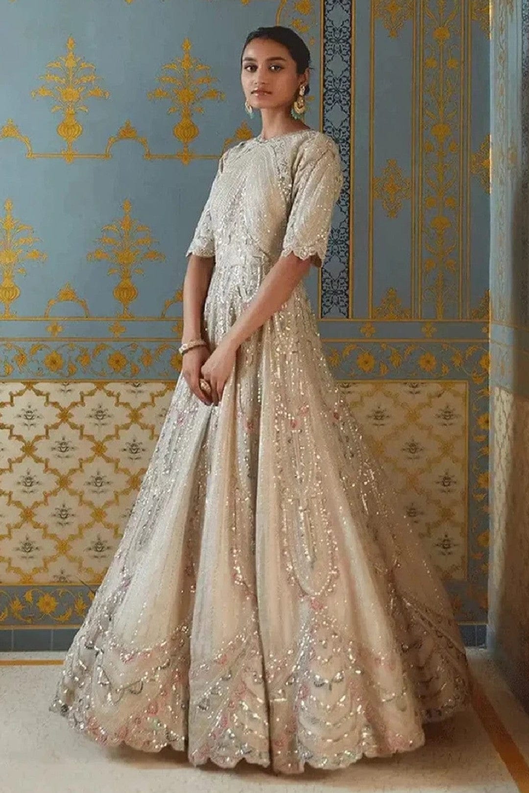 Pearl Embroidered Gown