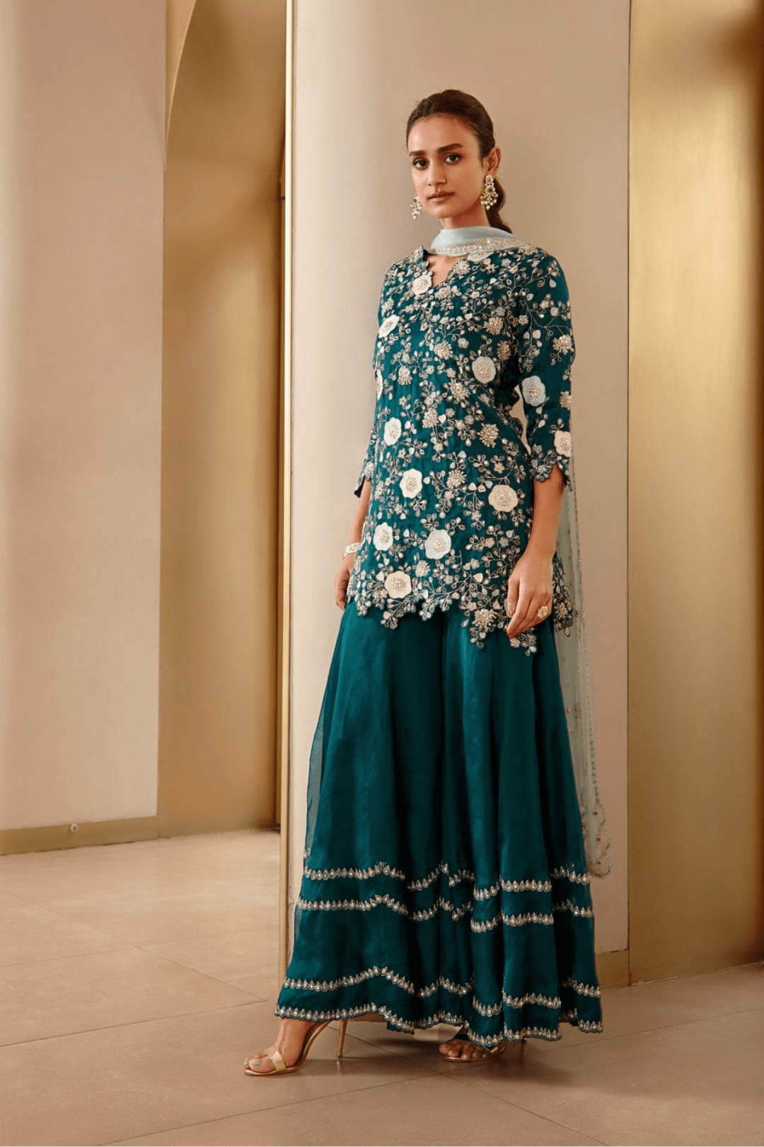 Emerald Green Sharara Set