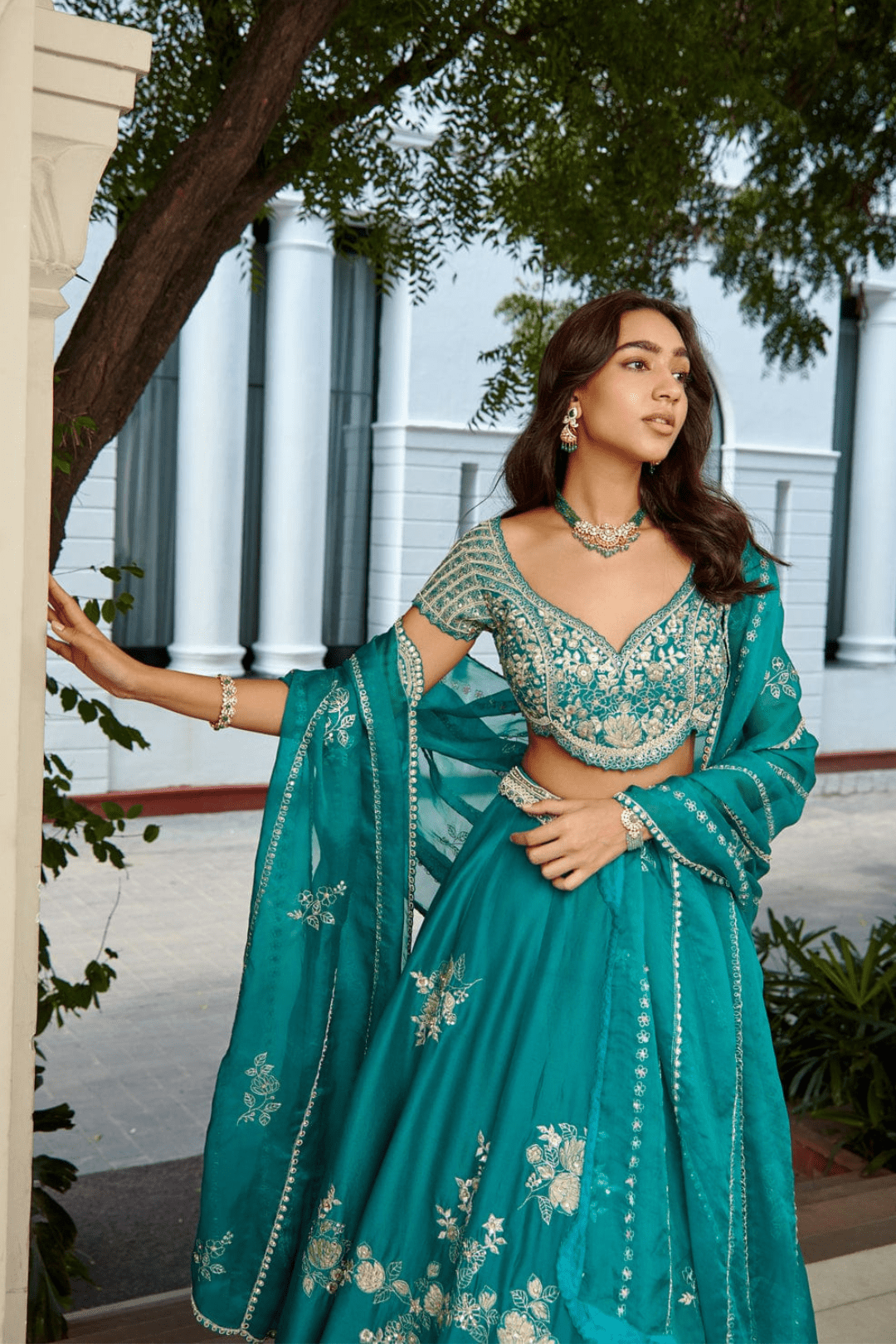 Pine Lehenga Set