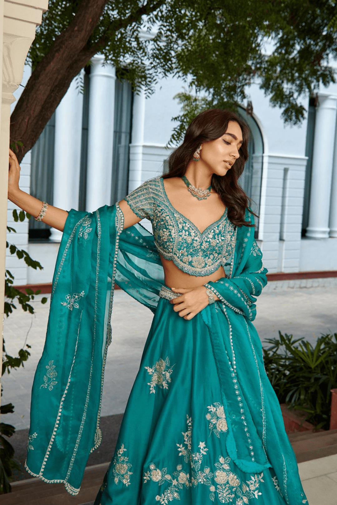 Pine Lehenga Set