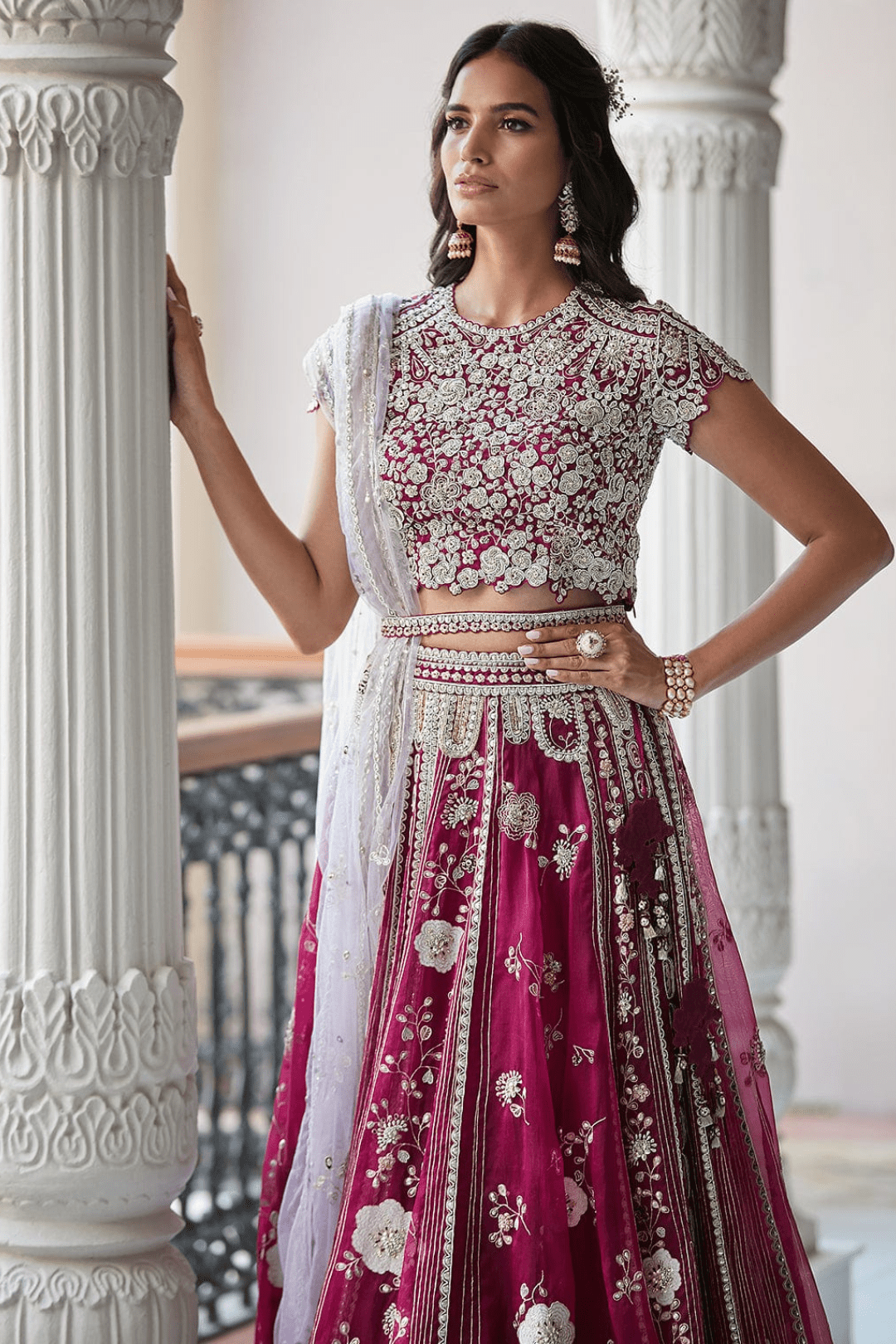 Niloufar Optical Embroidered Lehenga Set