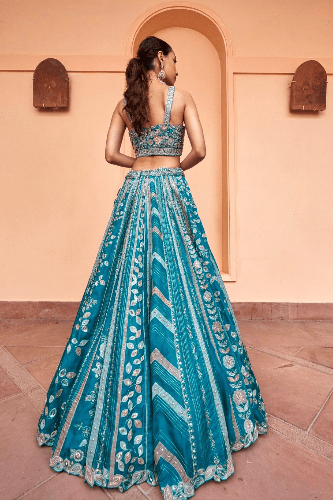 Pine Linear Lehenga