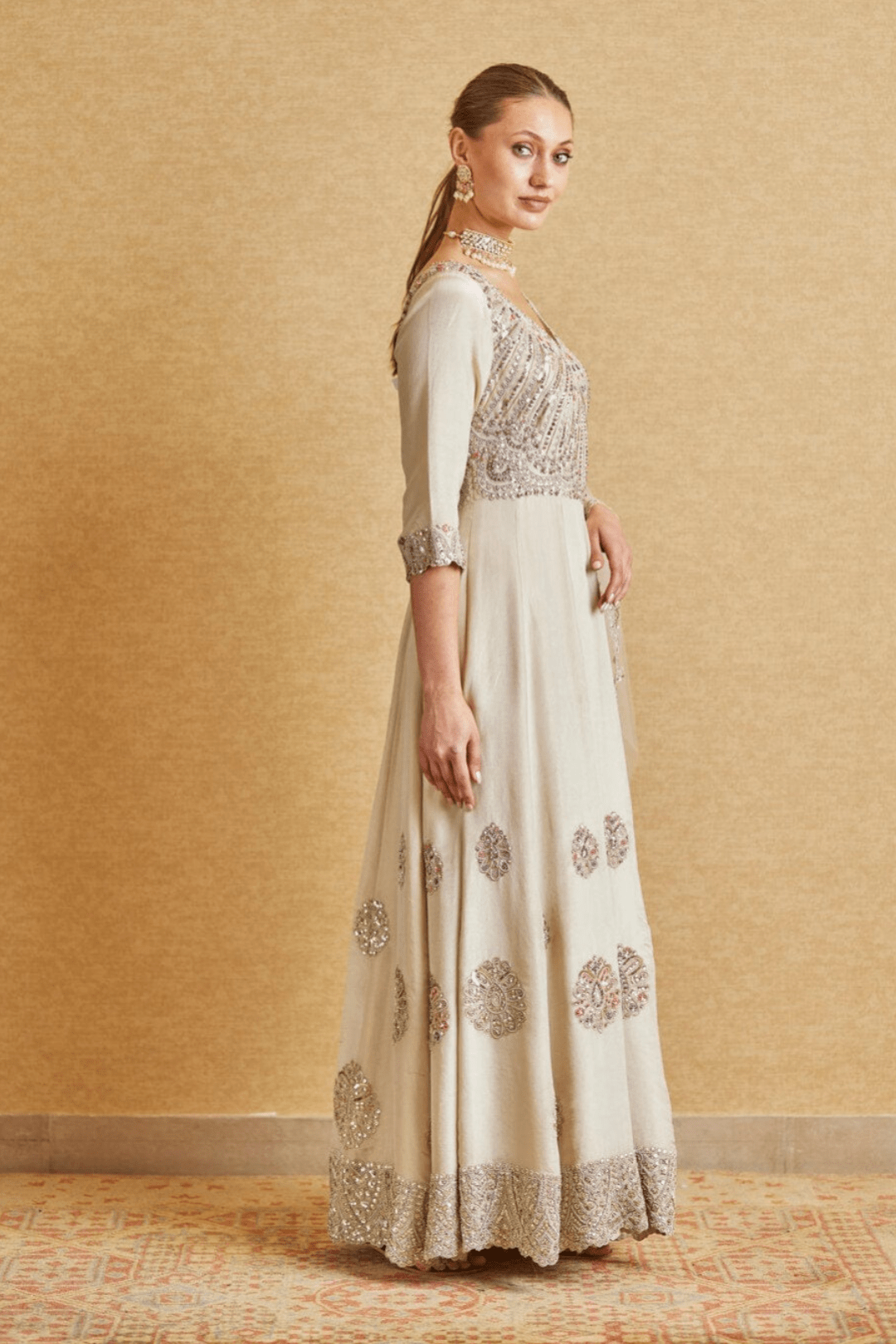 Pearl Embroidered Anarkali