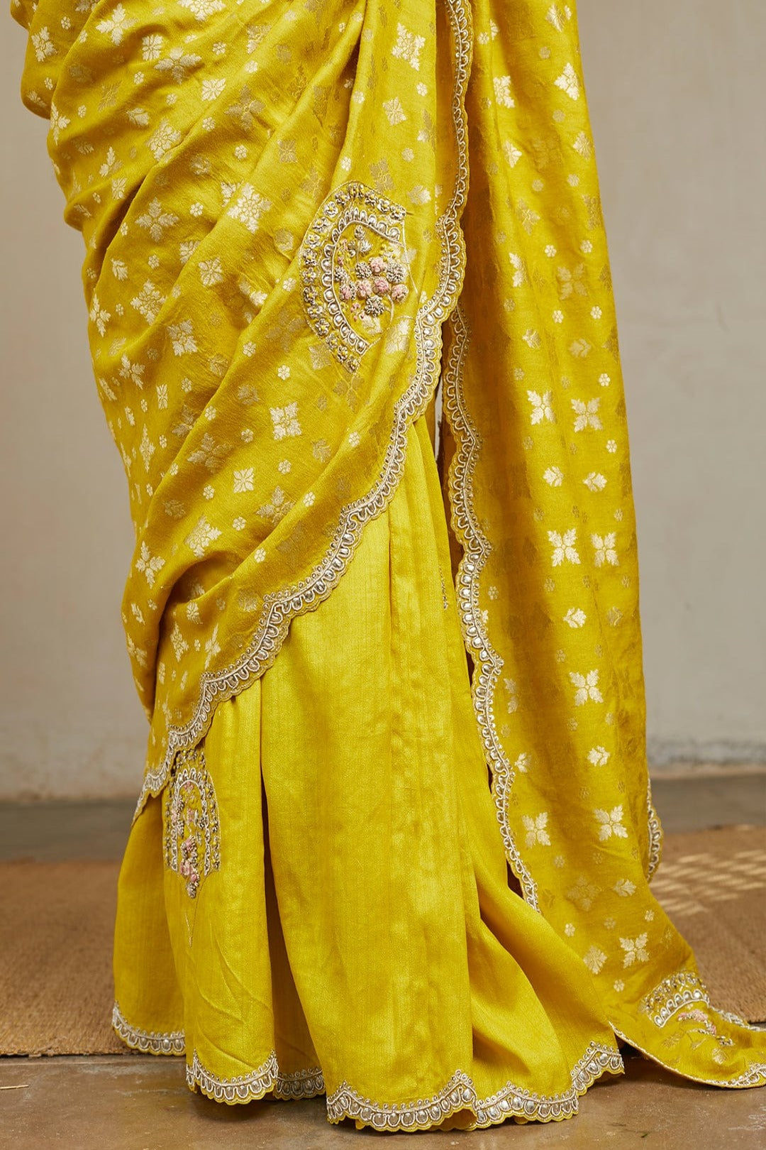 Nargis Embroidered Saree and Long Blouse