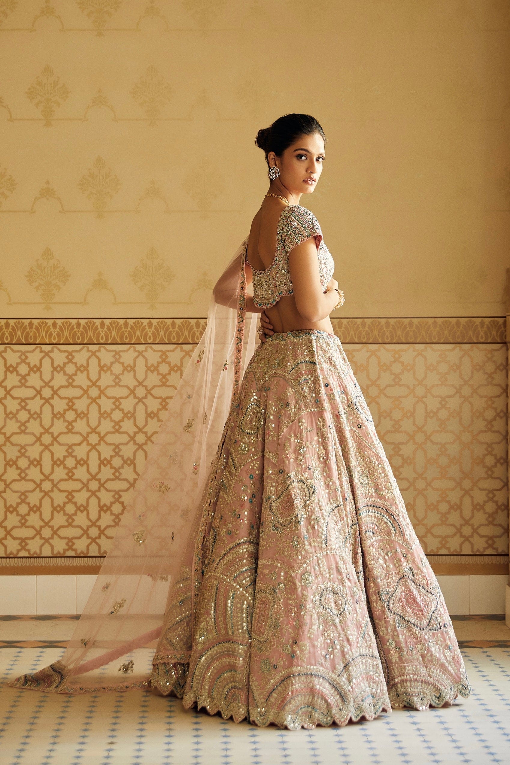 Soft Berry Embroidered Lehenga