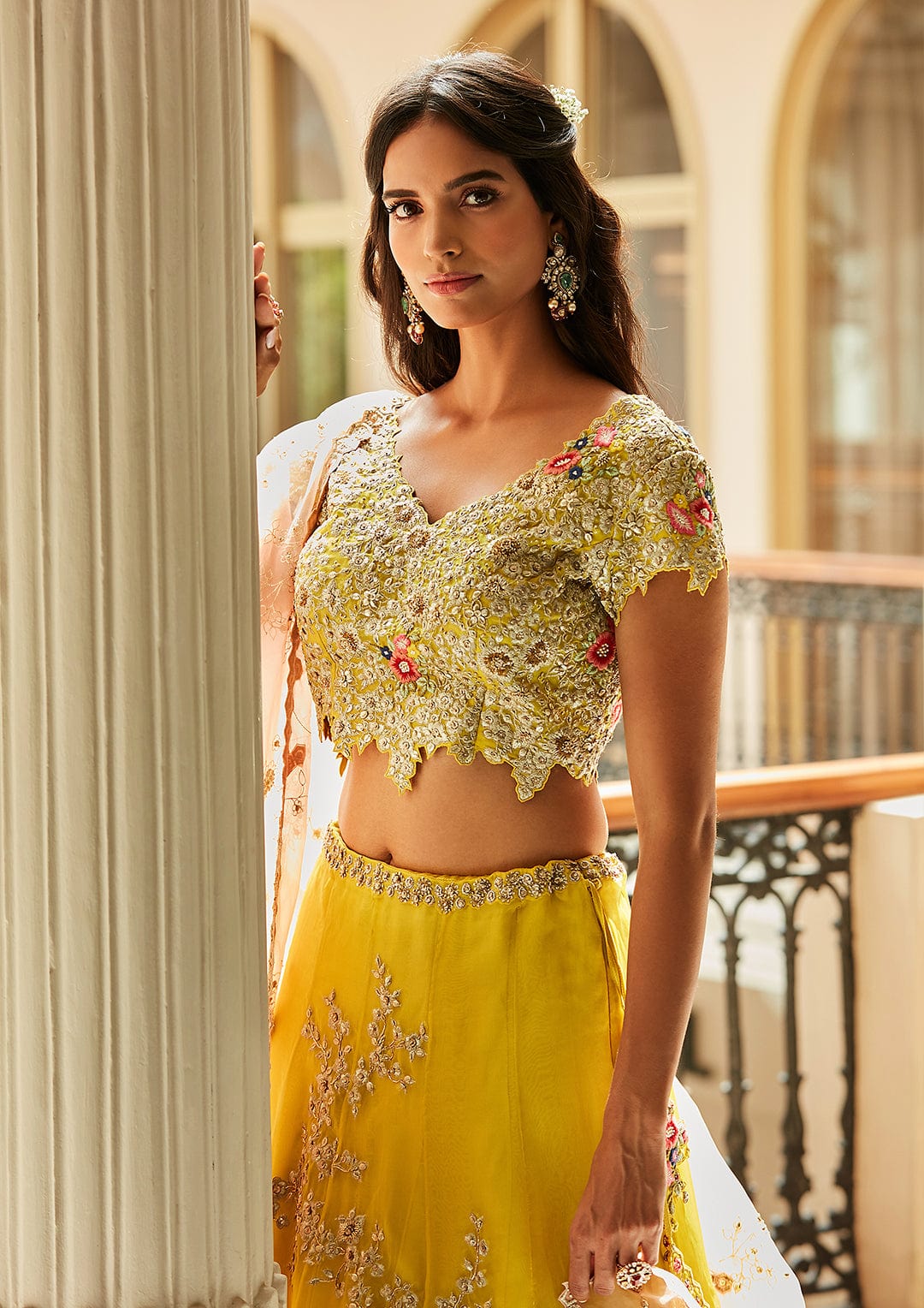 Nargis Embroidered Lehenga with Dupatta